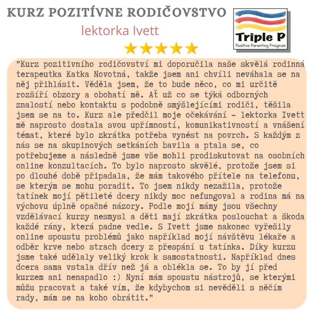 Spätná väzba na kurz od rodiča